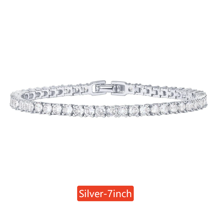 Full Diamond Cut Alloy Bracelet