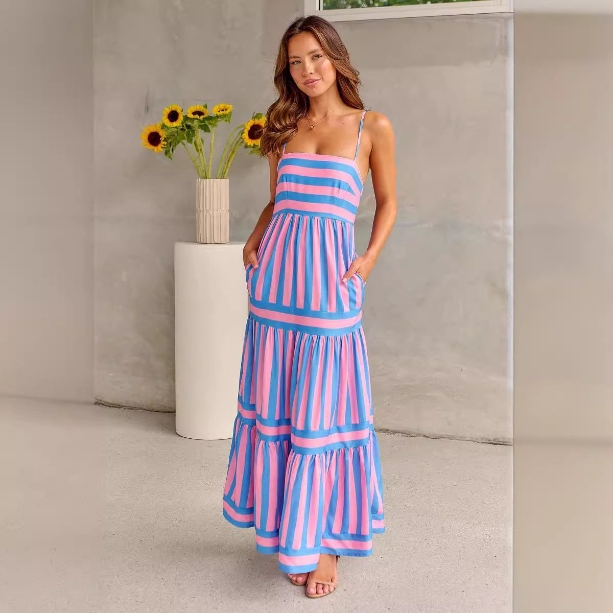 Backless Pocket Dress for Women