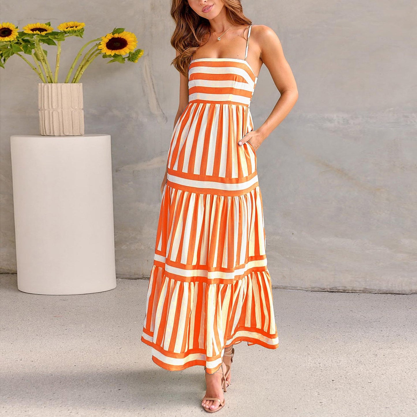 Backless Pocket Dress for Women