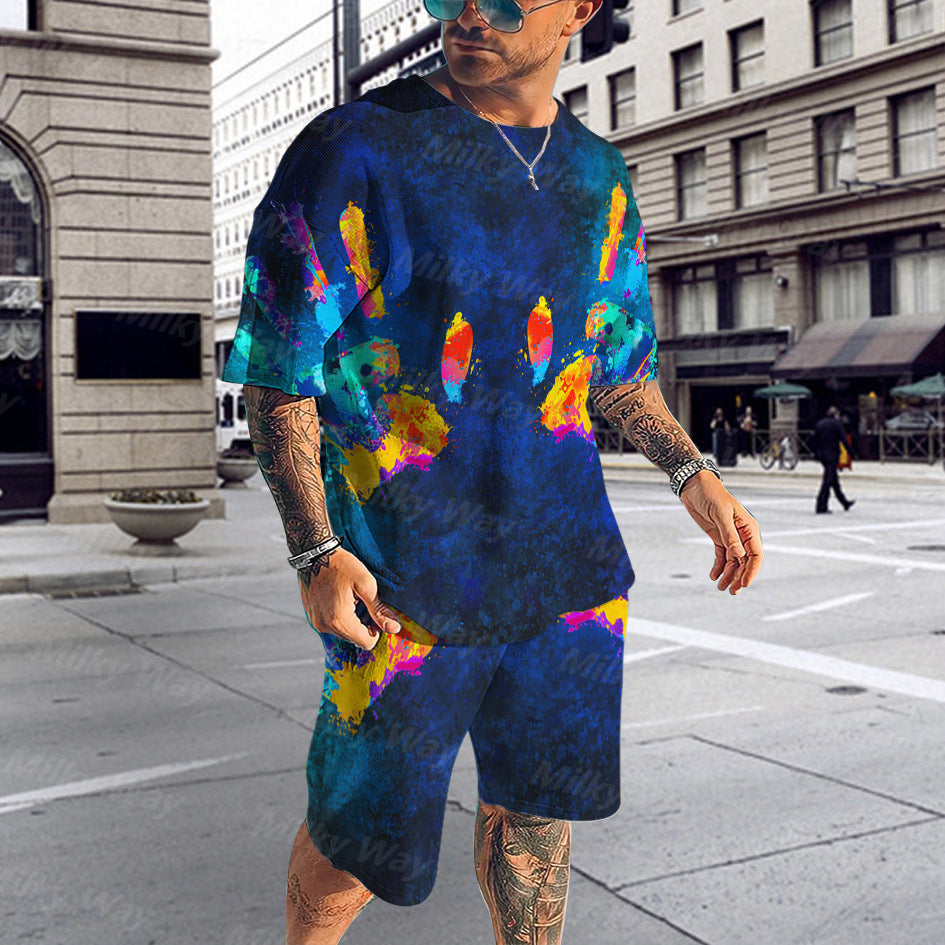 Men's 3D Digital Printing Casual Set