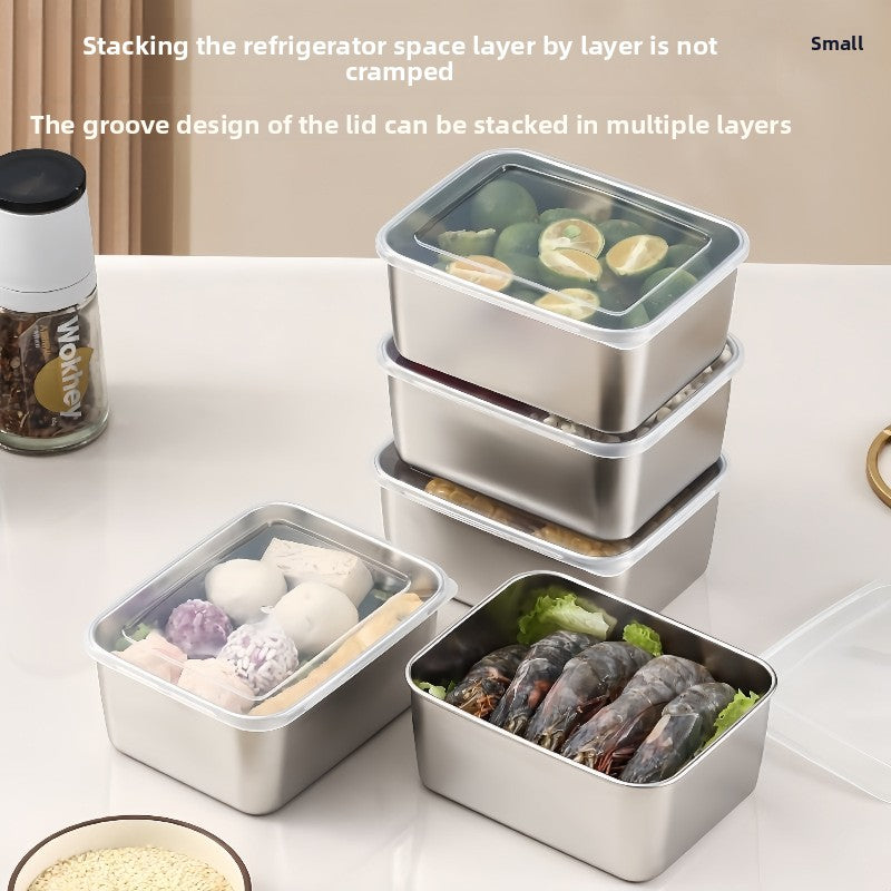 316 Stainless Steel Sealed Food Storage Box with Lid