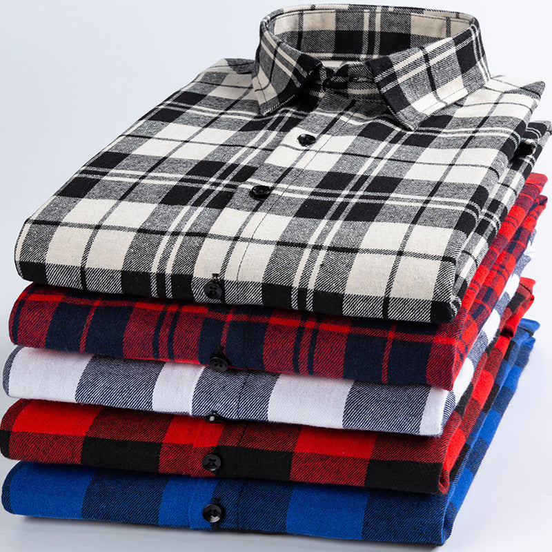 Casual Shirt Men's Long Sleeve Korean Style Slim Youth Men's Top Fashion Shirt Workwear