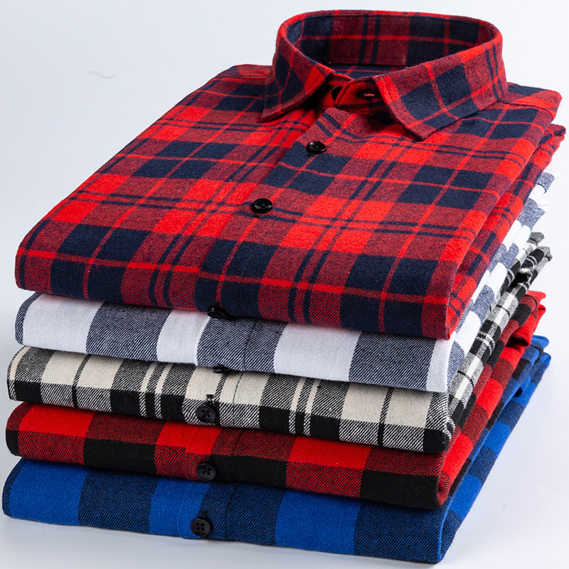 Casual Shirt Men's Long Sleeve Korean Style Slim Youth Men's Top Fashion Shirt Workwear