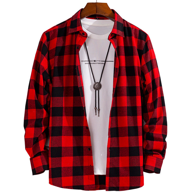 Casual Shirt Men's Long Sleeve Korean Style Slim Youth Men's Top Fashion Shirt Workwear