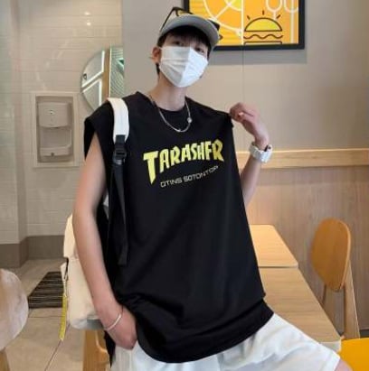 Cotton Basketball Vest Men's Summer Fashion Brand Sleeveless T-shirt American Fitness Sports Waistcoat plus size