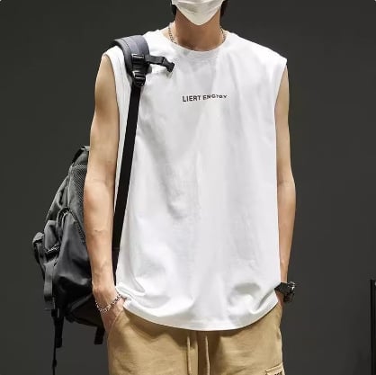 Cotton Basketball Vest Men's Summer Fashion Brand Sleeveless T-shirt American Fitness Sports Waistcoat plus size