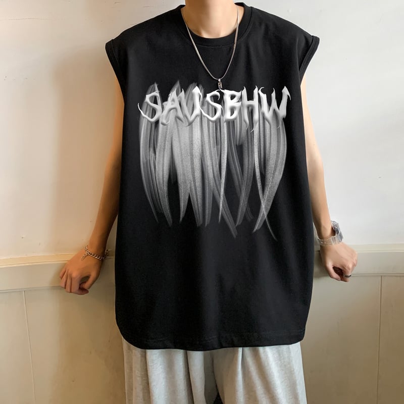 Cotton Basketball Vest Men's Summer Fashion Brand Sleeveless T-shirt American Fitness Sports Waistcoat plus size