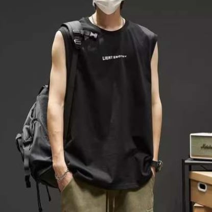 Cotton Basketball Vest Men's Summer Fashion Brand Sleeveless T-shirt American Fitness Sports Waistcoat plus size