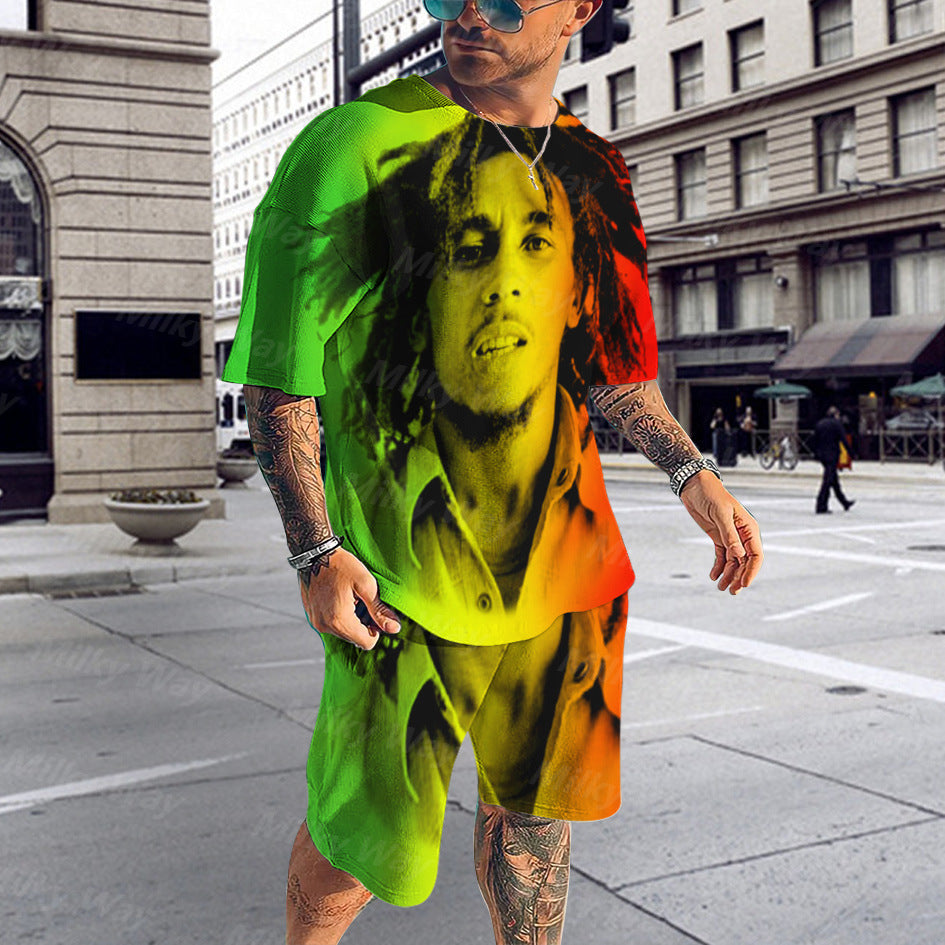 Men's 3D Digital Printing Casual Set