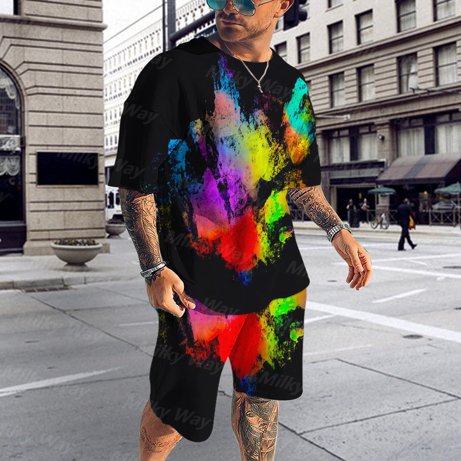 Men's 3D Digital Printing Casual Set