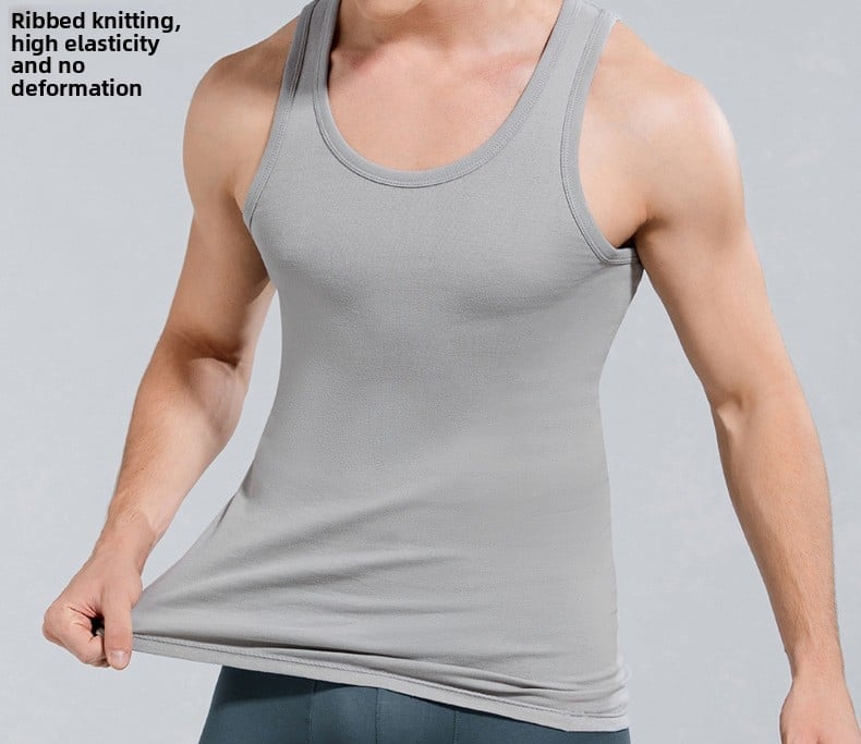 Men's Cotton Vest Sports Hurdle plus size Men's Inner Wear Cotton Youth Summer Base Fitness Tight Sleeveless
