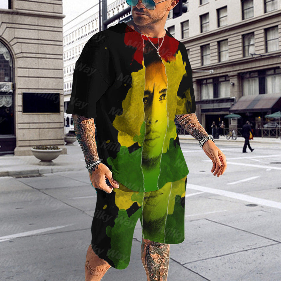 Men's 3D Digital Printing Casual Set