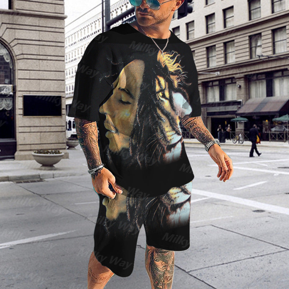Men's 3D Digital Printing Casual Set