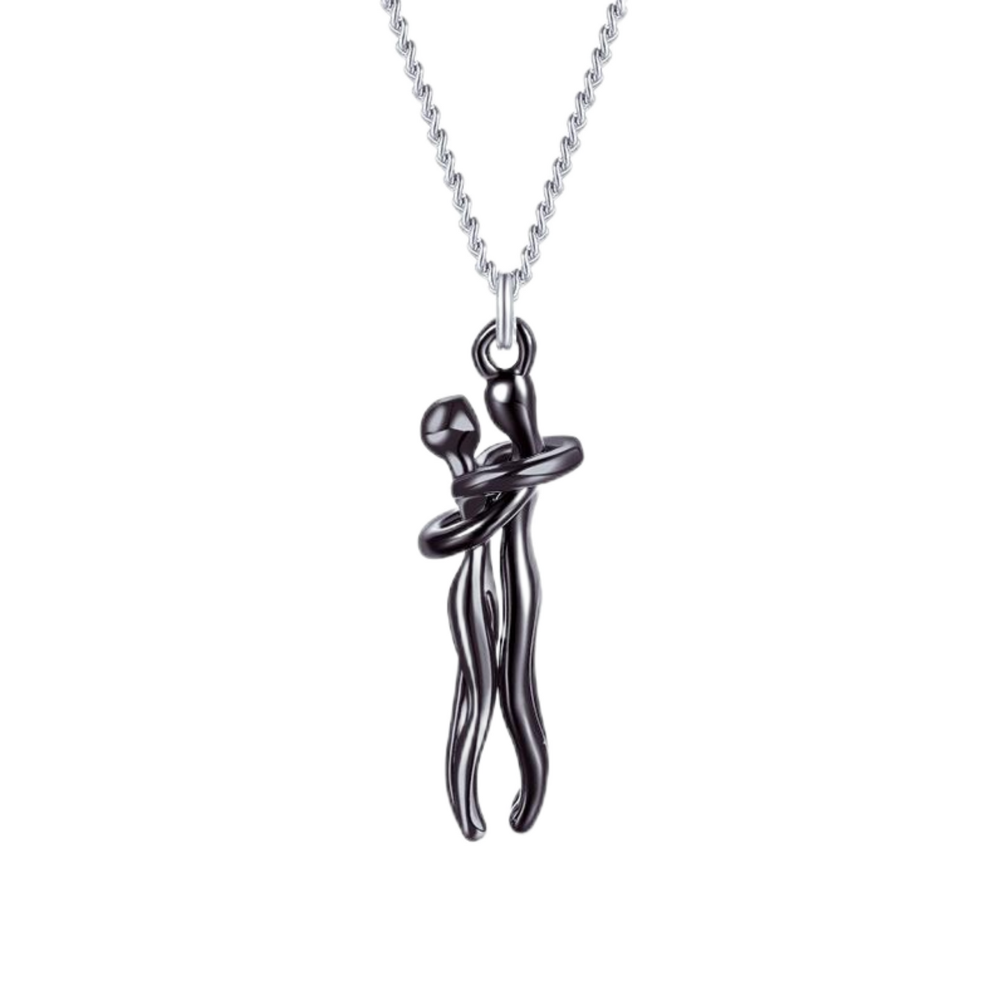 Love Hug Necklace for Couples 18K Gold Unisex Jewelry Simple Clavicle Chain For Valentine's Day Gift