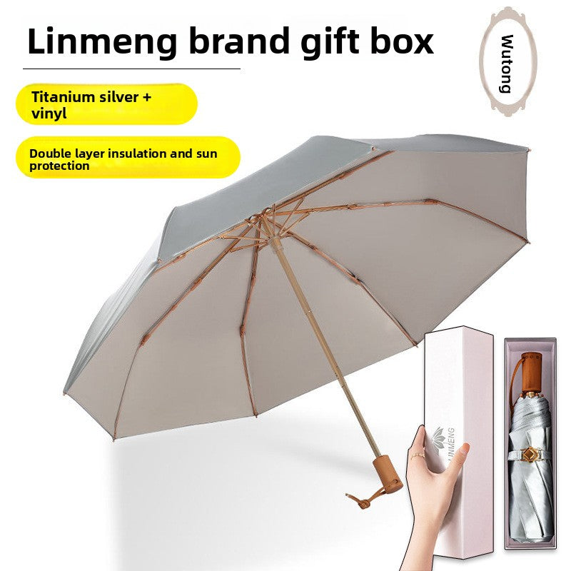 Folding Automatic Sunny and Rainy Dual-use Sun Umbrella