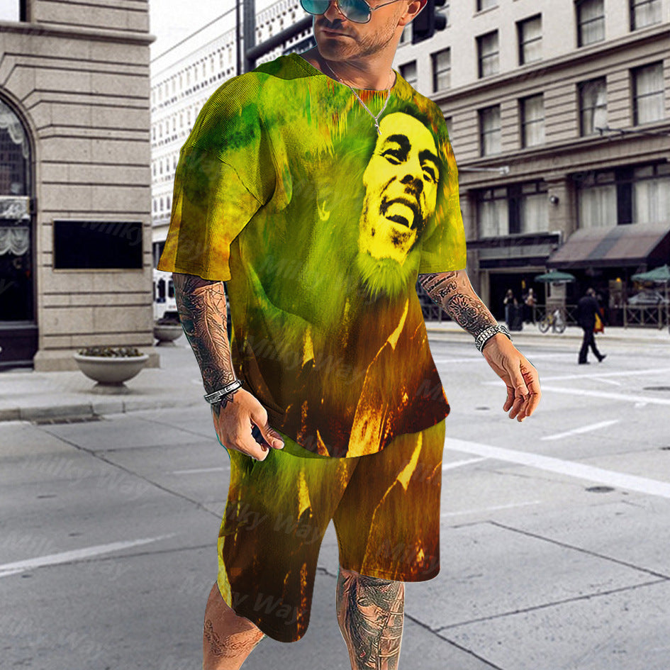 Men's 3D Digital Printing Casual Set