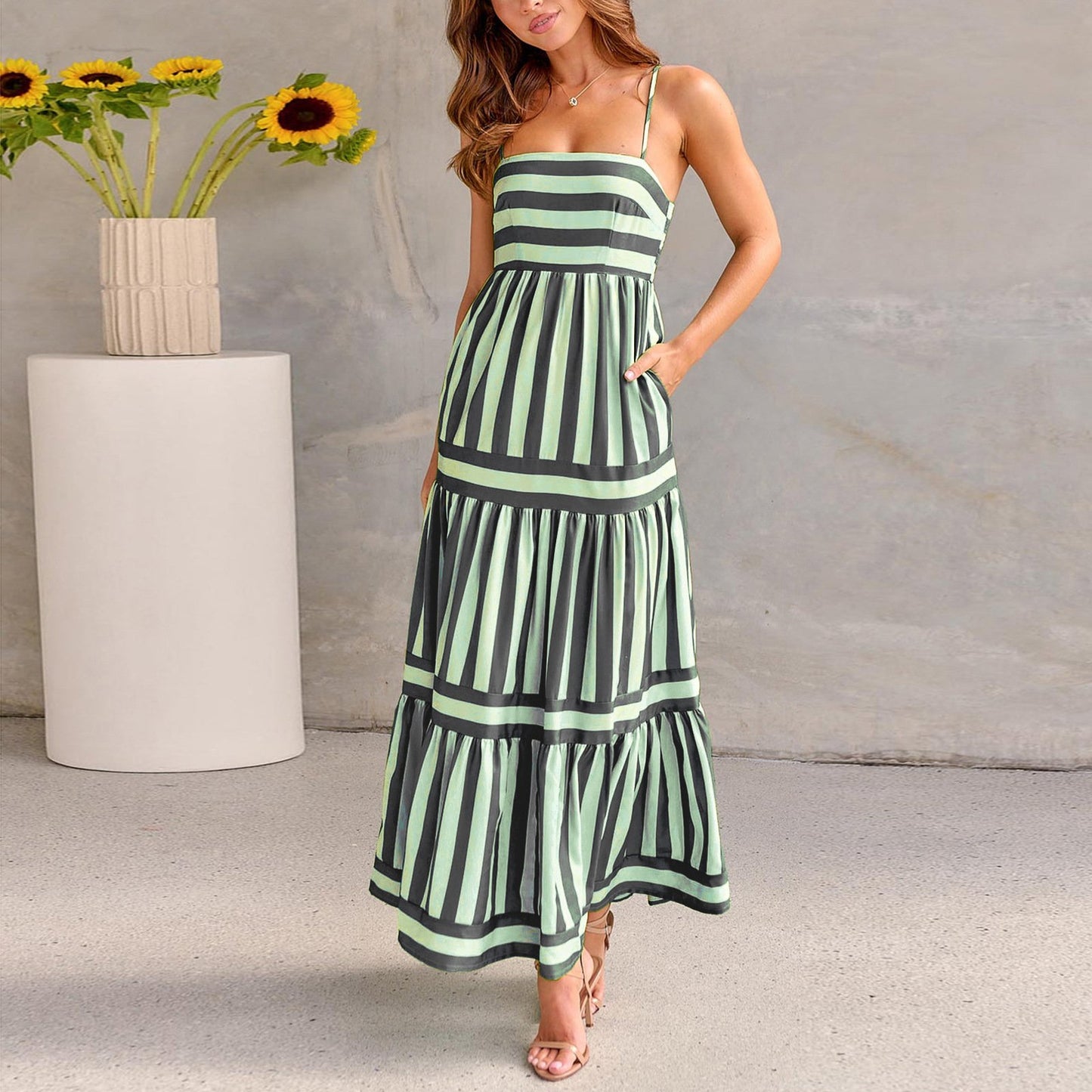 Backless Pocket Dress for Women