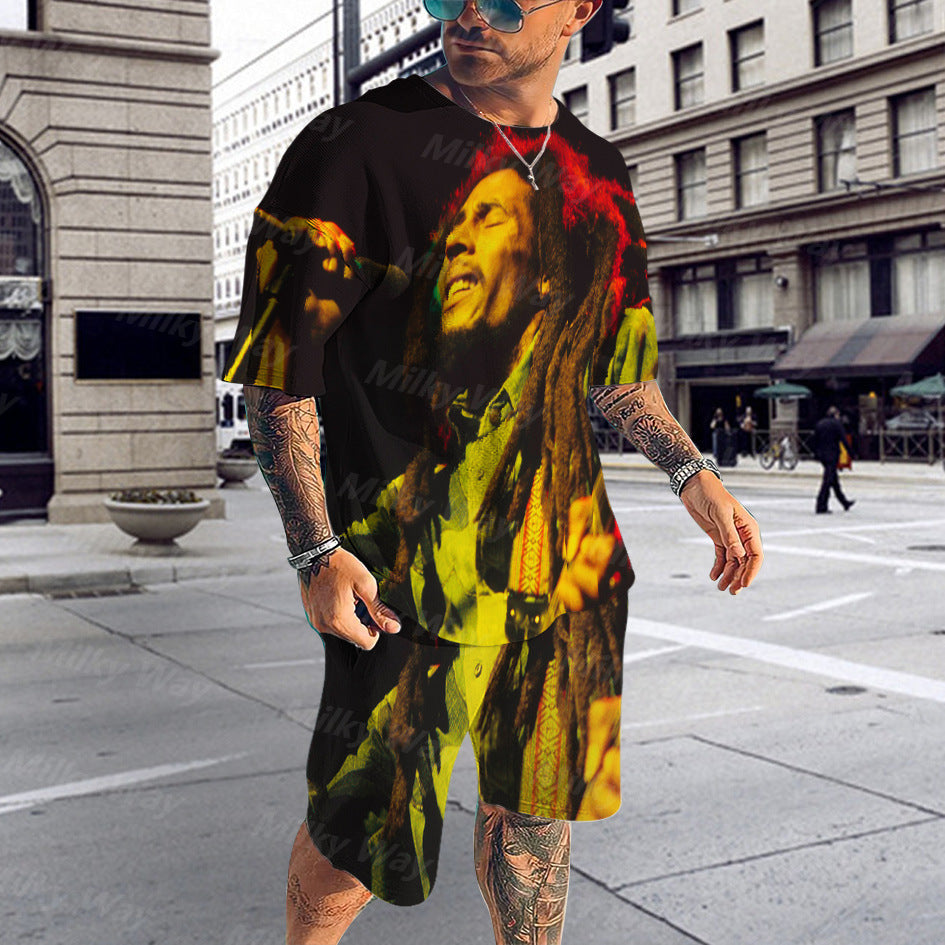 Men's 3D Digital Printing Casual Set