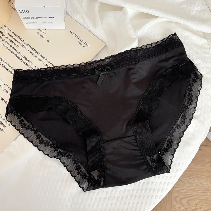 Ladies' thin pure cotton lace underwear