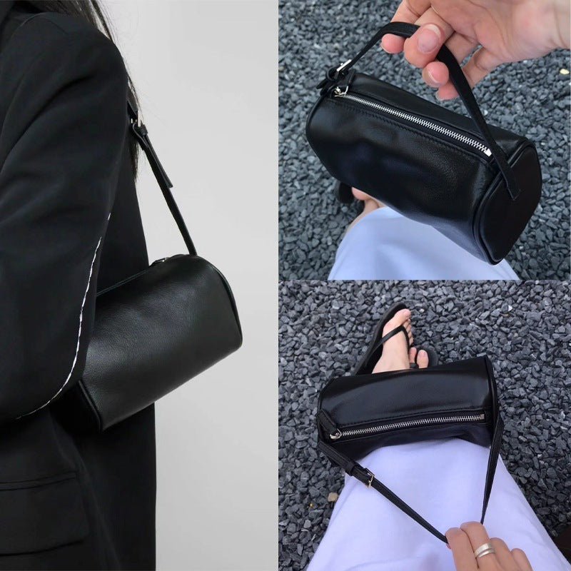 Pen holder velvet leather handbag