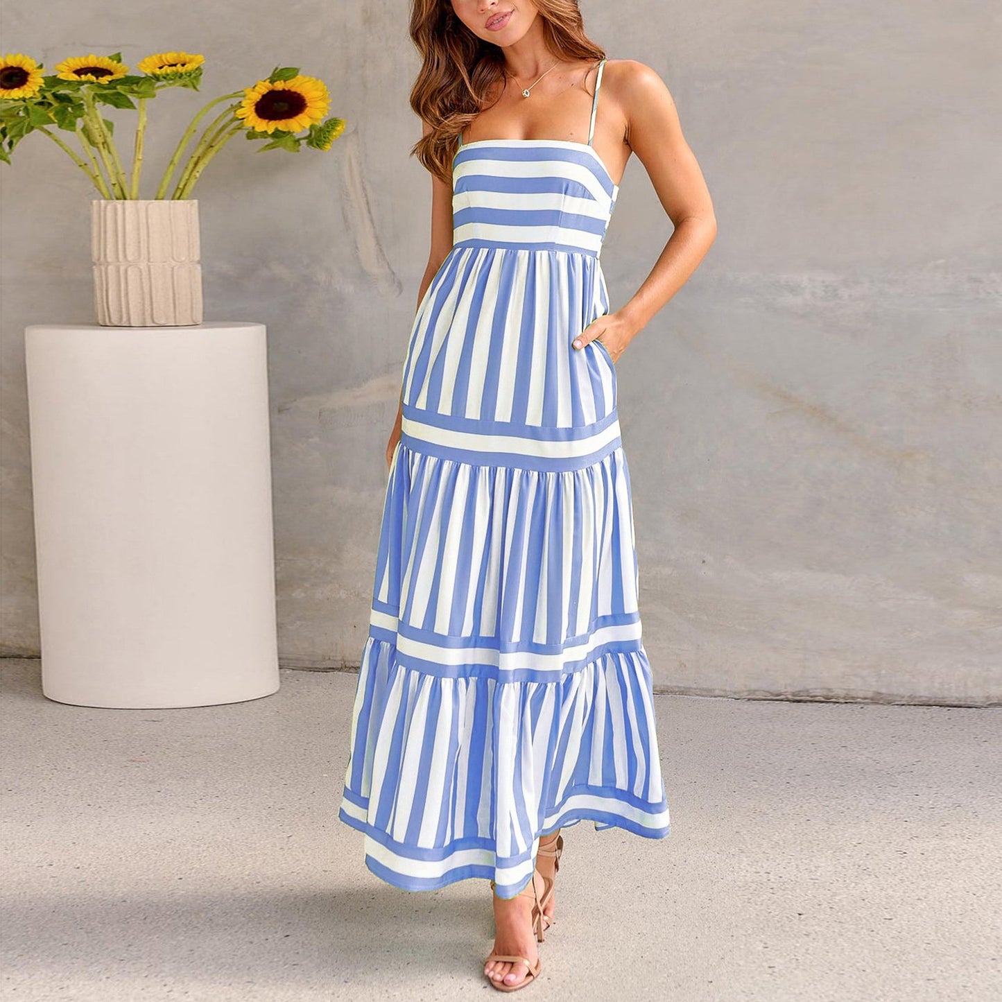Backless Pocket Dress for Women