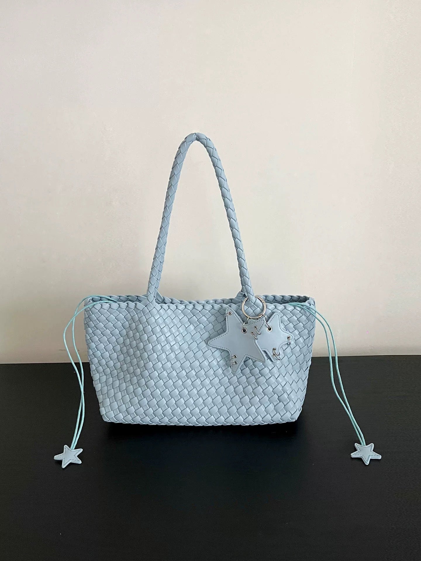 Handwoven PU Tote Bag for Women