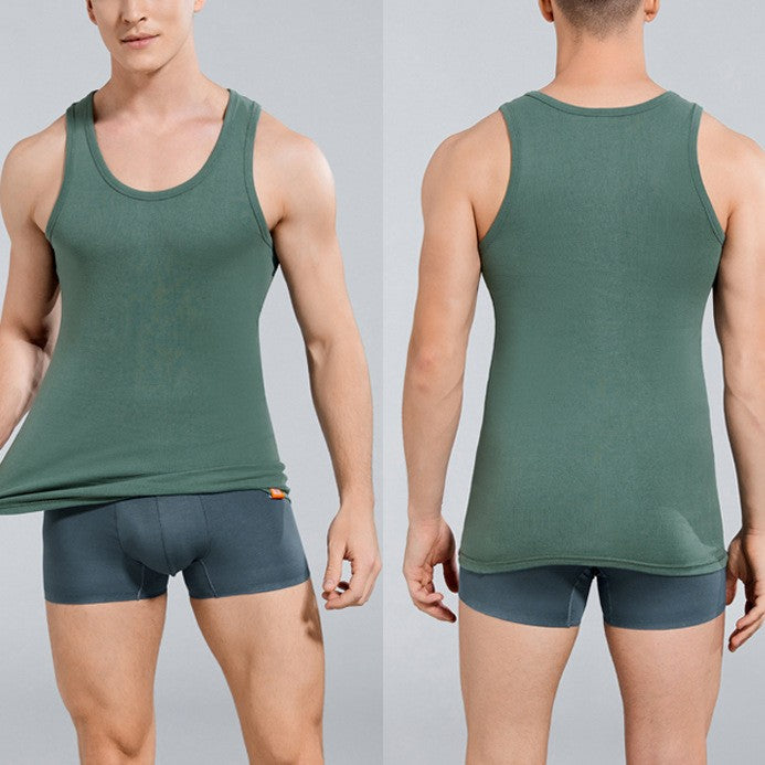 Men's Cotton Vest Sports Hurdle plus size Men's Inner Wear Cotton Youth Summer Base Fitness Tight Sleeveless
