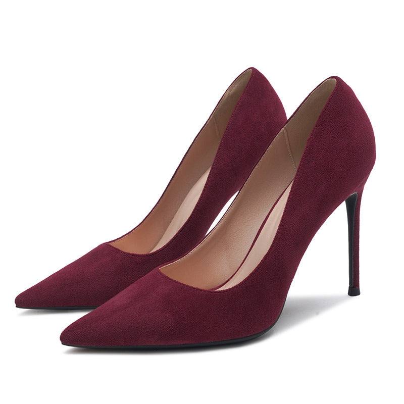 Elegant Suede Stiletto Heels for Women
