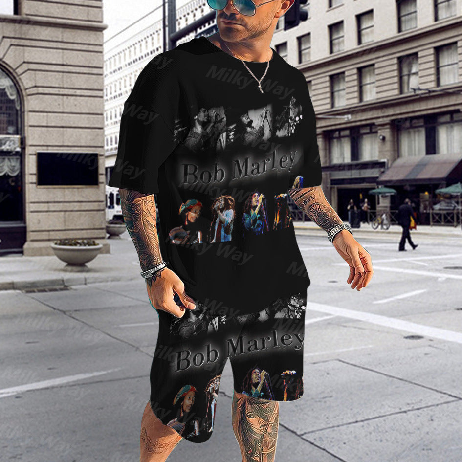 Men's 3D Digital Printing Casual Set