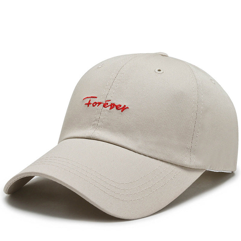 Korean style embroidered baseball cap for men and women