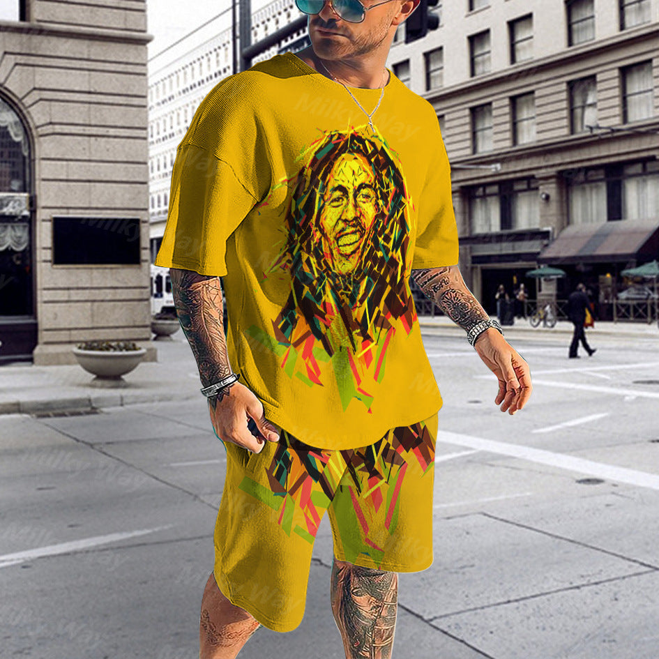 Men's 3D Digital Printing Casual Set