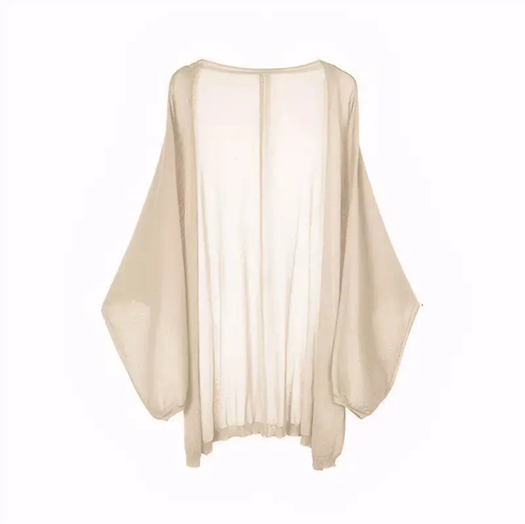 Long-sleeved knitted sweater for sun protection in summer