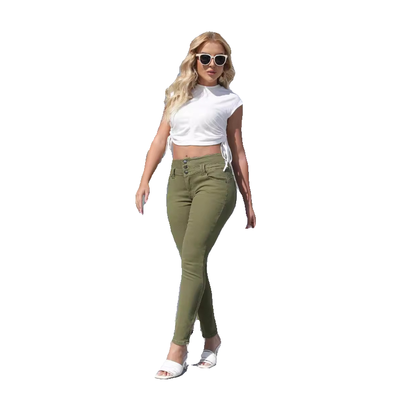 Womens High Waist Denim Pants