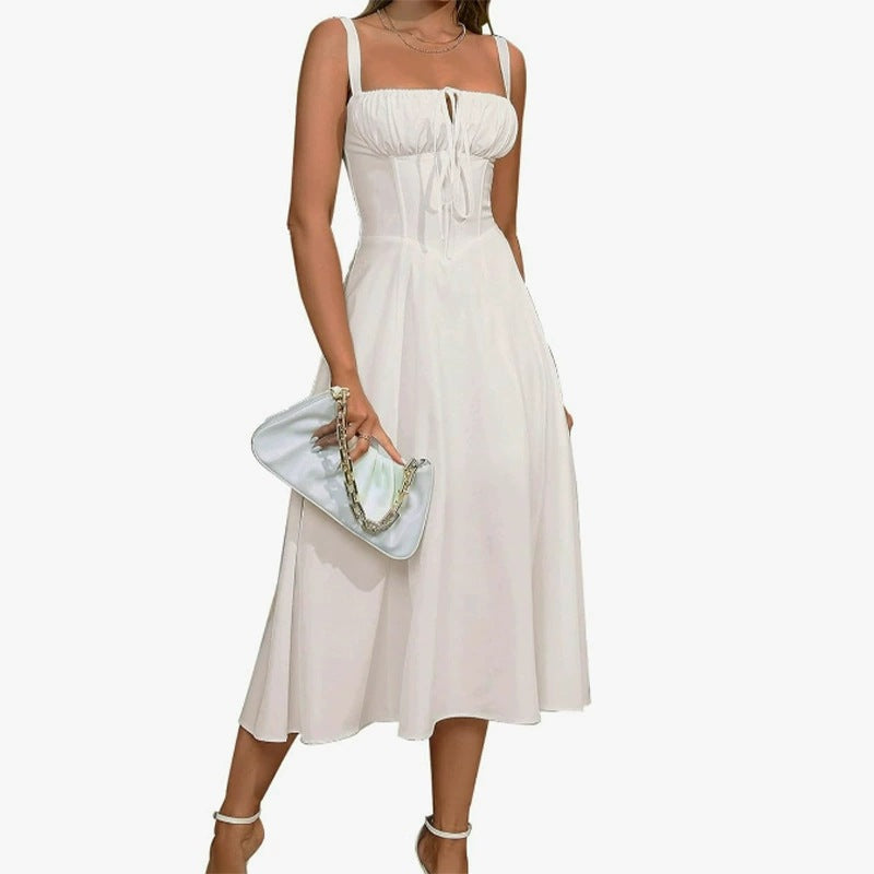 Adjustable Lace-up Sling Dress