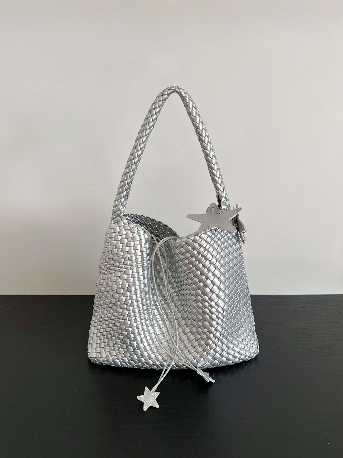 Handwoven PU Tote Bag for Women