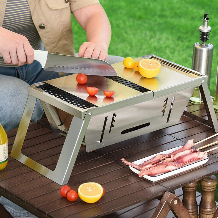 Portable Stainless Steel Foldable Charcoal Grill