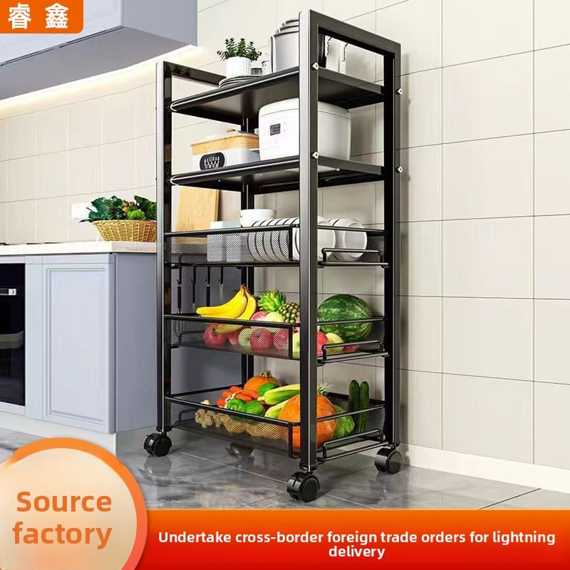 Kitchen trolley storage rack
