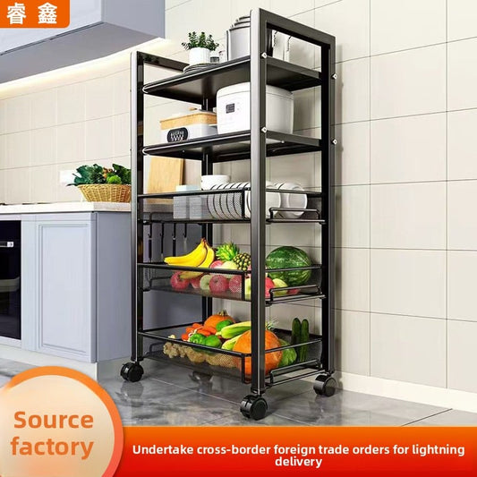 Kitchen trolley storage rack