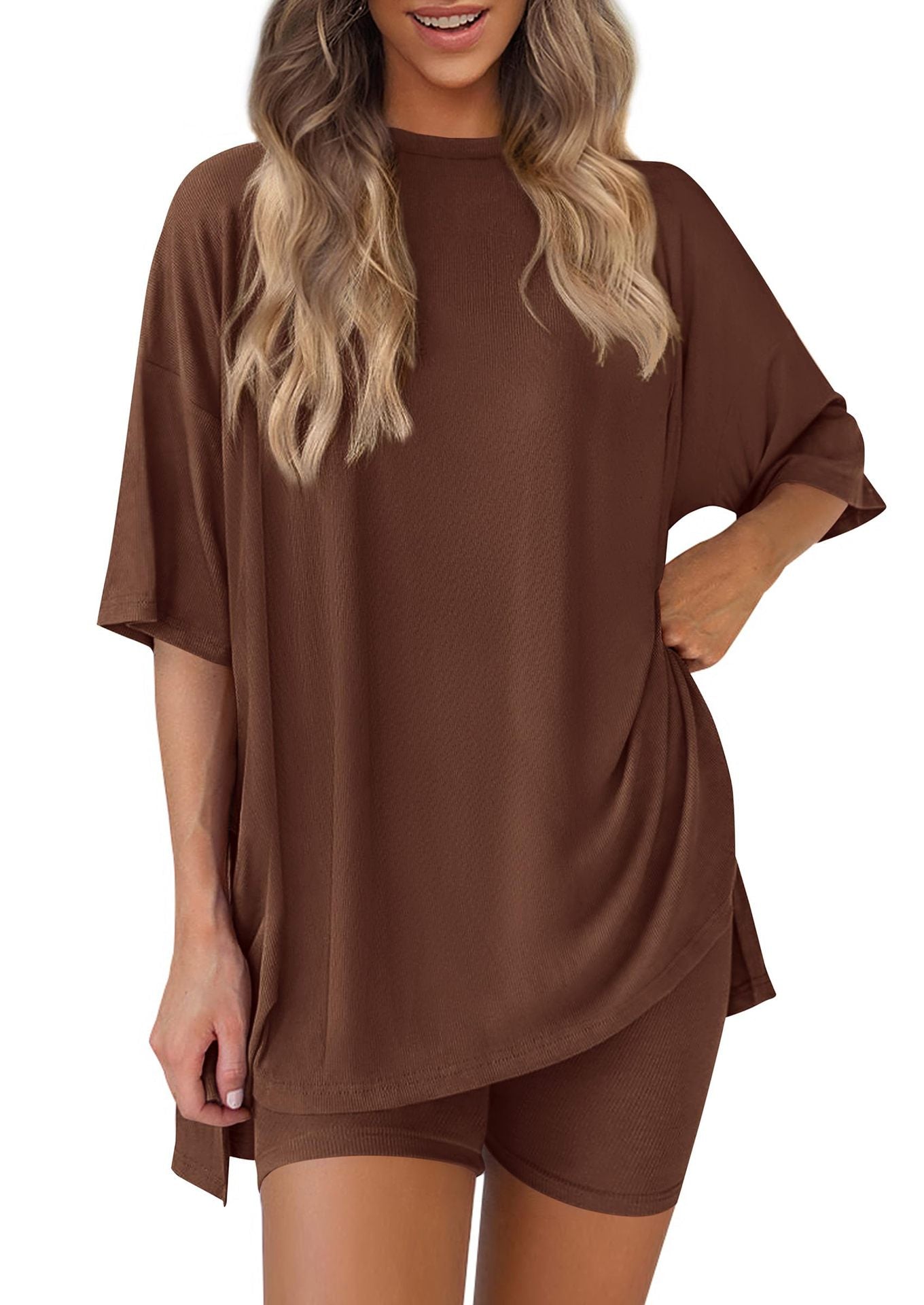 solid color loose pajamas women's clothing
