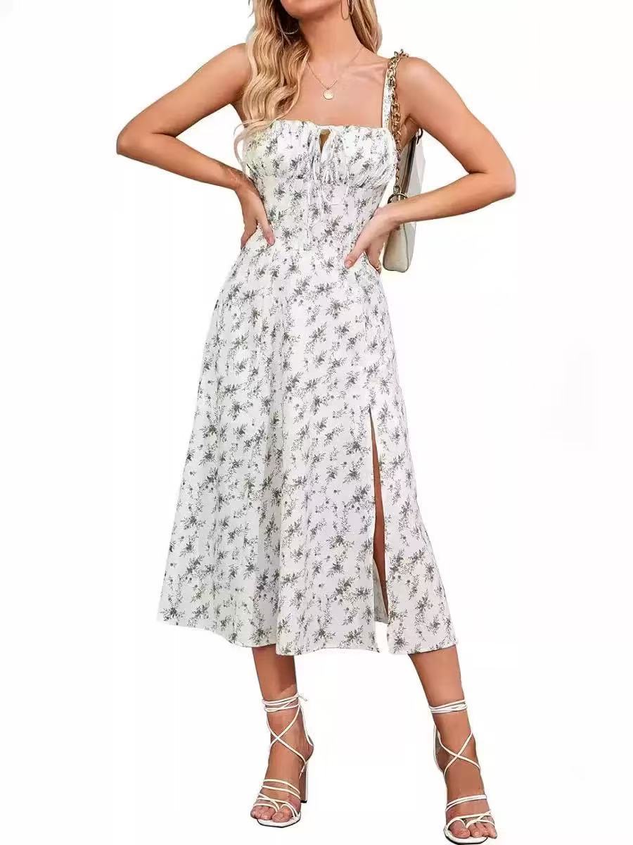 Adjustable Lace-up Sling Dress