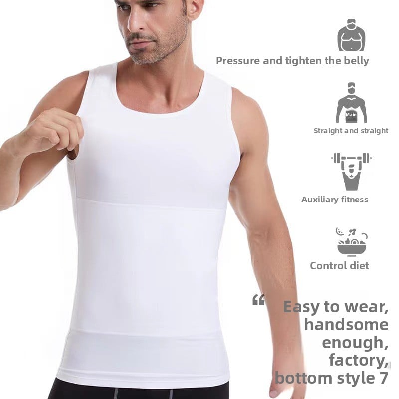 Men should tuck in their abdomen and back