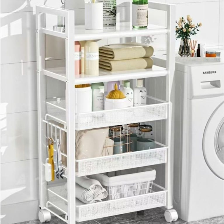 Kitchen trolley storage rack