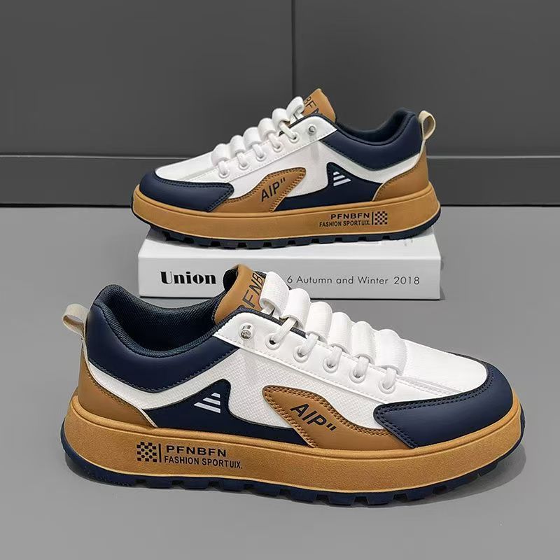 Leather men's casual durable slip-on shoes