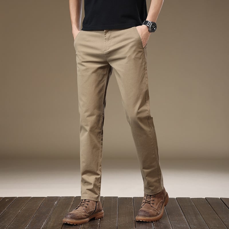 Business grey casual pants for men