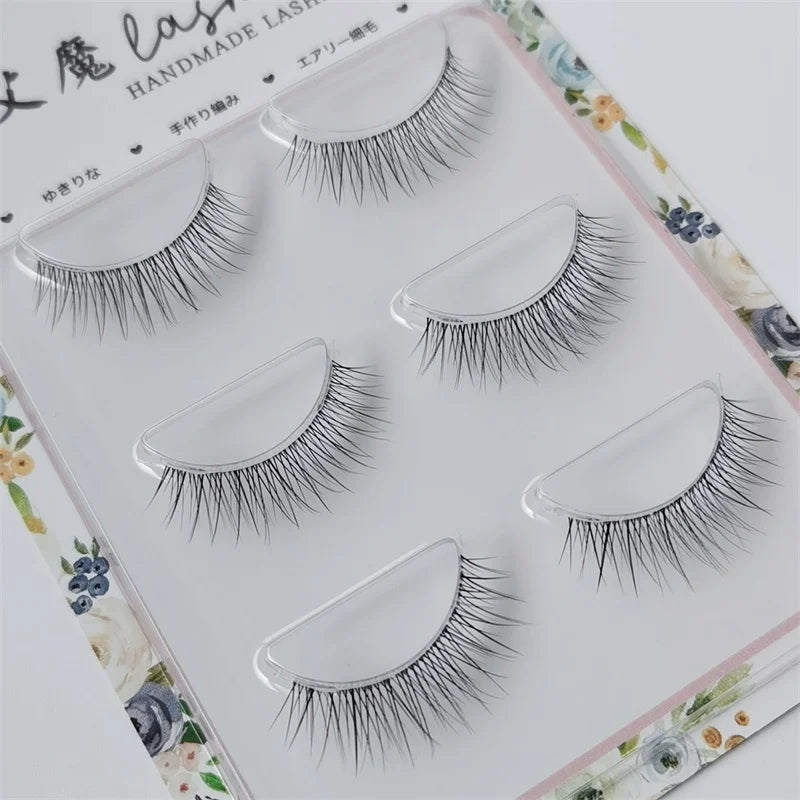 Fine stem transparent stem false eyelashes
