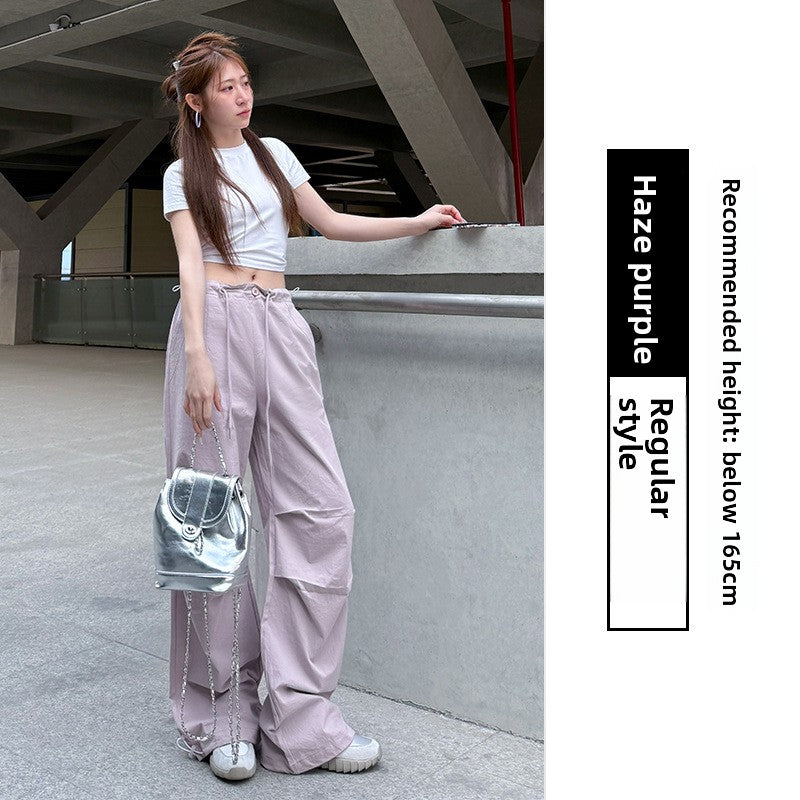 Quick-Drying High Waist Wide Leg Sport Pants