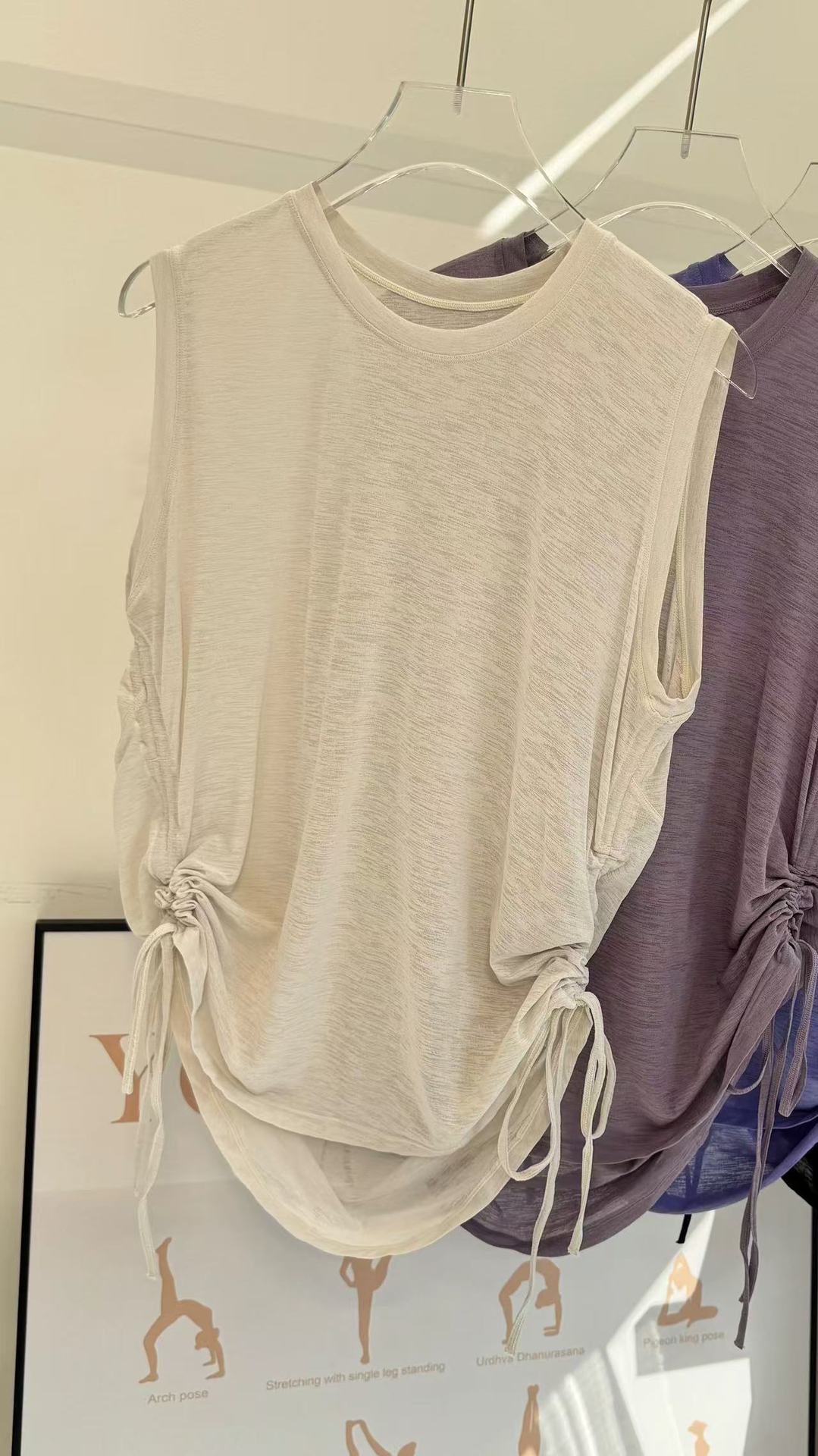 Sporty short-sleeved loose yoga smock