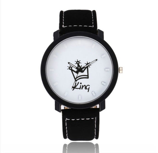New Creative Crown Couple Watch Korean Version Men&#039;s And Women&#039;s King Queen Queen&amp;amp;amp;king Casual Watch