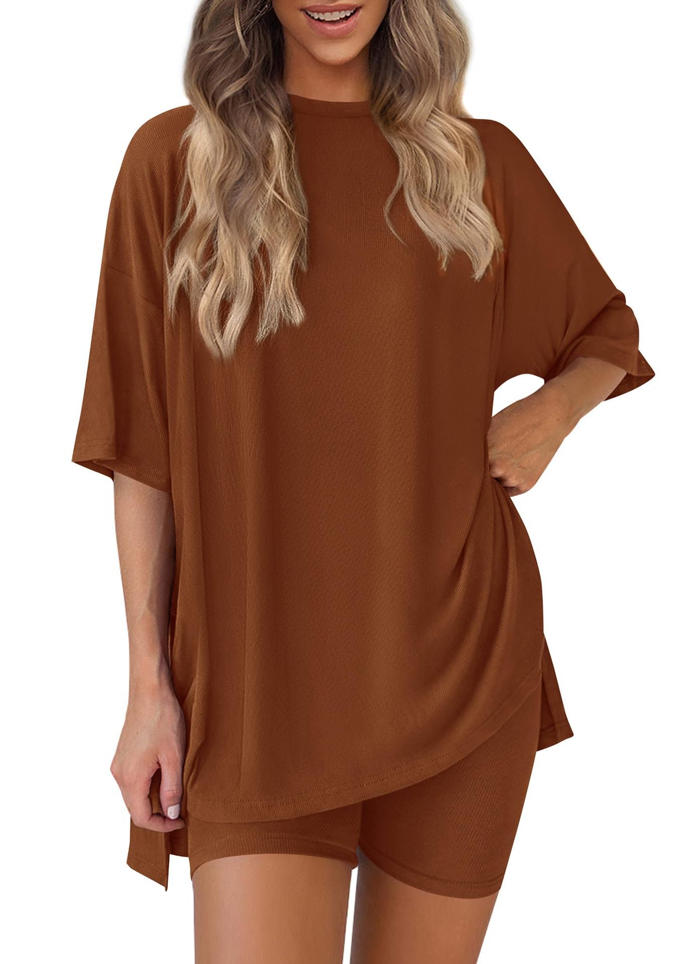 solid color loose pajamas women's clothing