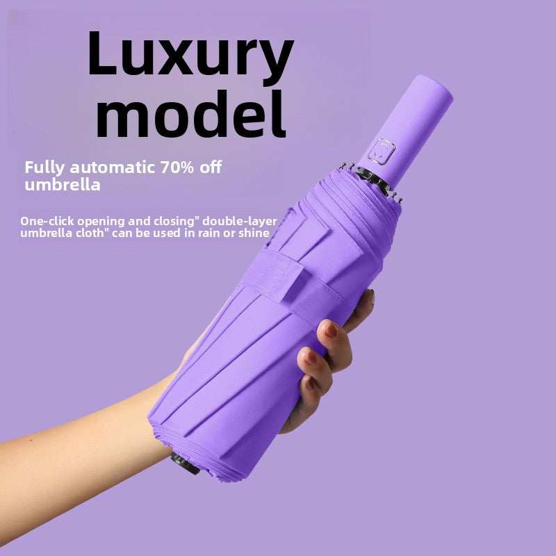 Folding Automatic Sunny and Rainy Dual-use Sun Umbrella
